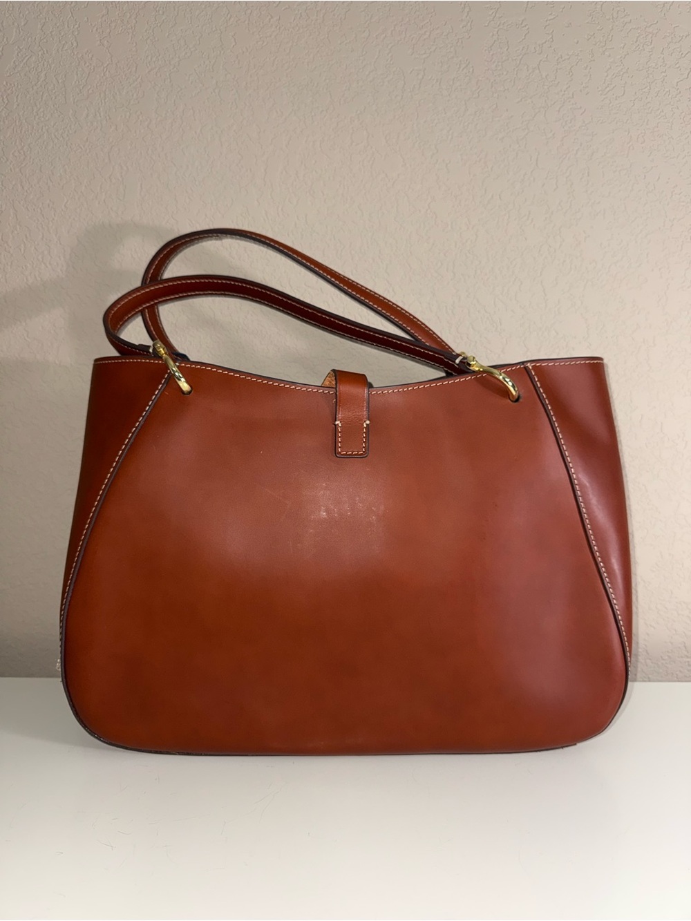 Dooney & Bourke Large Camila Alto Chestnut Brown Leather Shoulder Bag - Picture 2 of 2